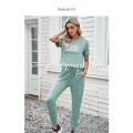 Solid Color Full Length Knit Pajama